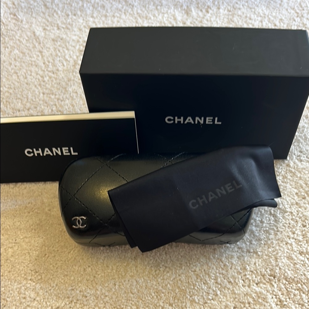 Chanel Black Quilted Sunglasses Case
